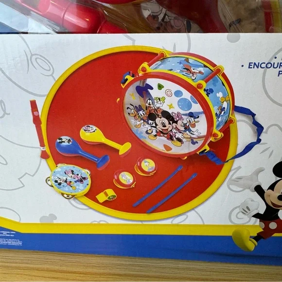 1 Disney Funhouse Marching Band Drum With Instruments For Ages 2+ - Picture 7 of 9